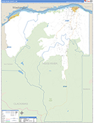 Hood River Wall Map Basic Style